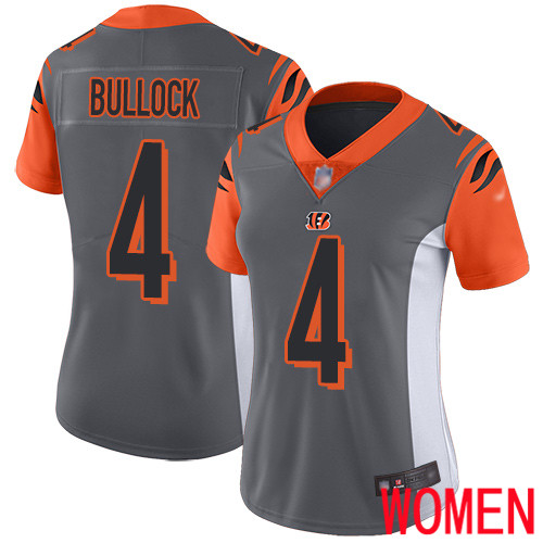 Cincinnati Bengals Limited Silver Women Randy Bullock Jersey NFL Footballl #4 Inverted Legend